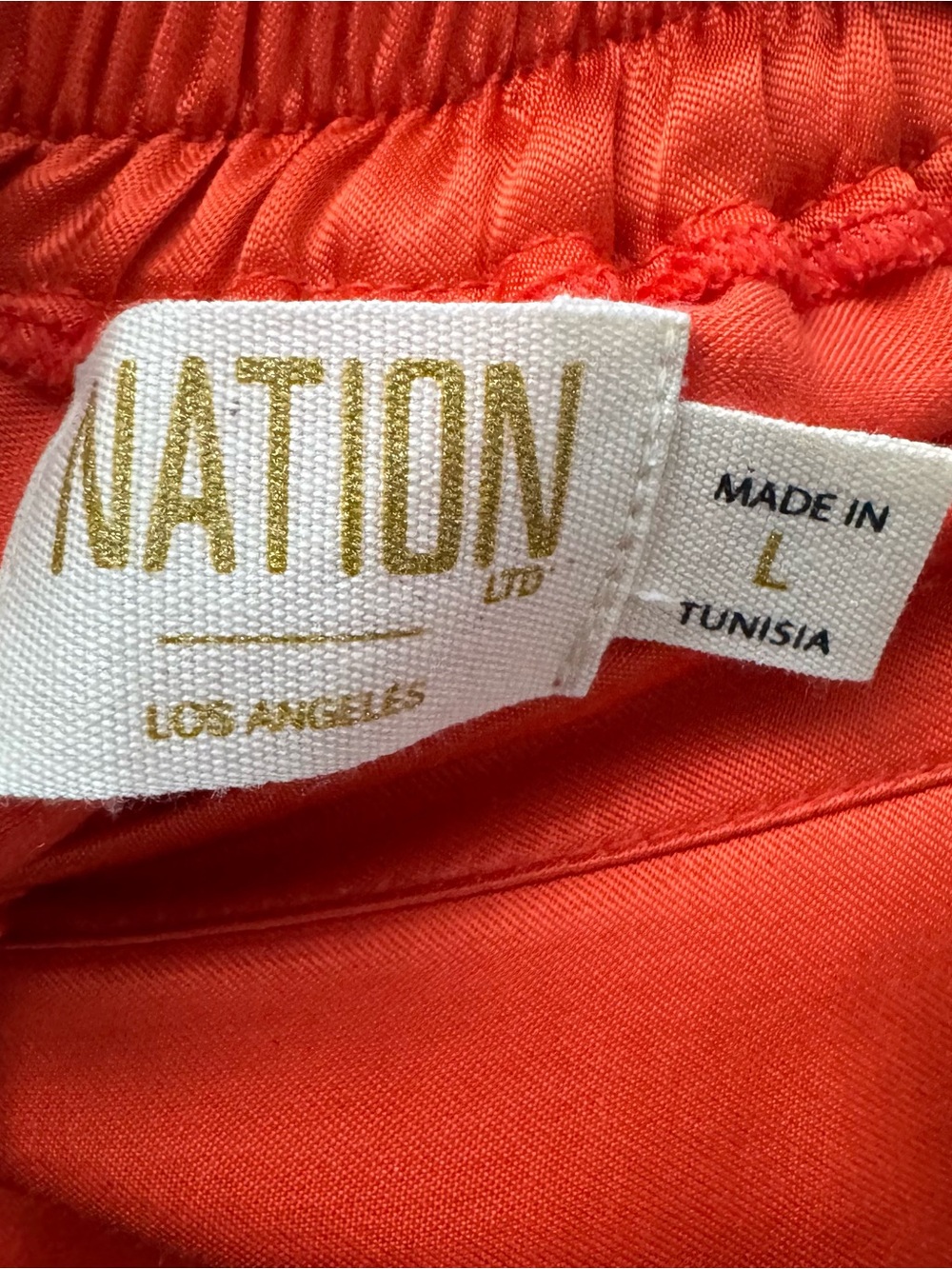 Nation Ltd Red Satin Wide Leg Cargo Pants L - Picture 5 of 10